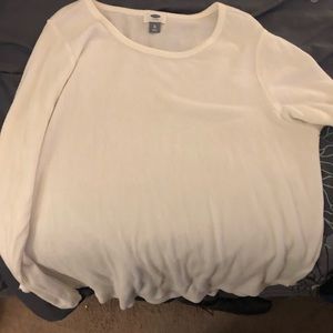 White sweater from Old Navy